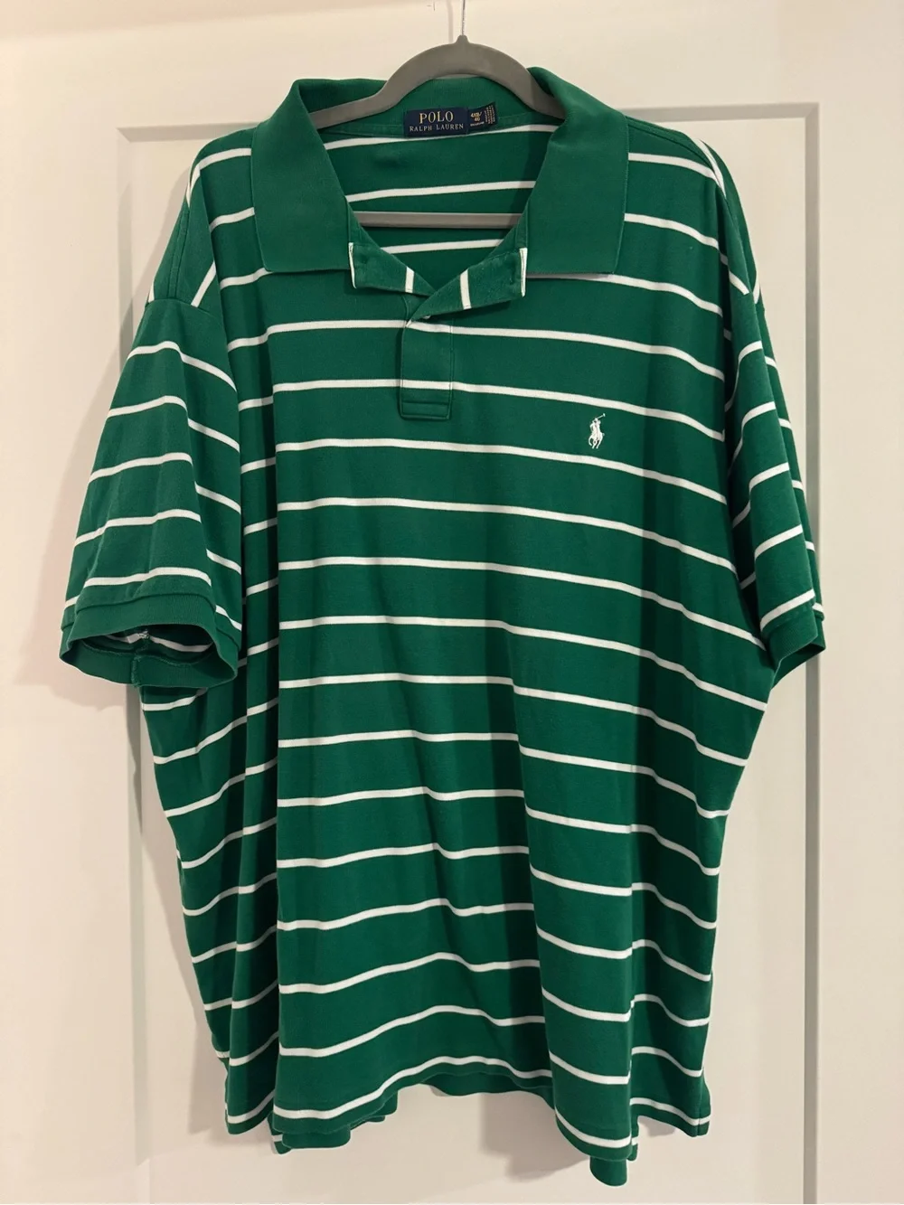 Ralph Lauren Green Polo with White Stripes